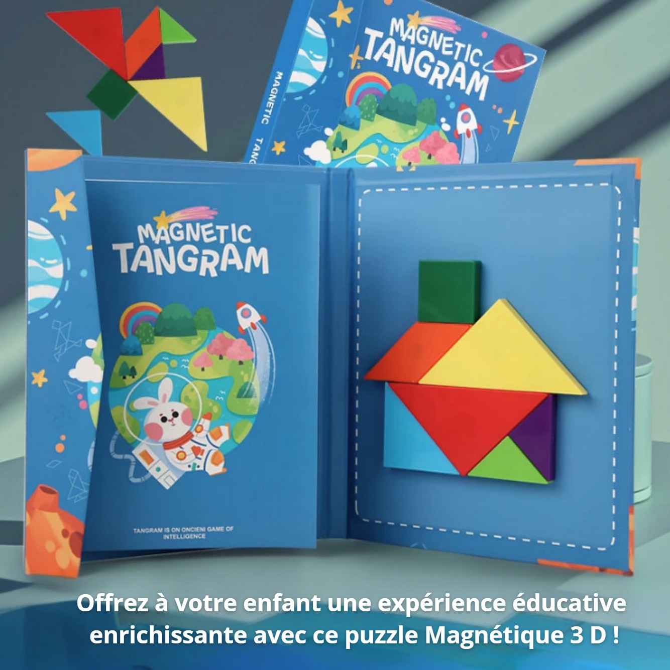 Puzzle Magnétique 3D en Bois Montessori